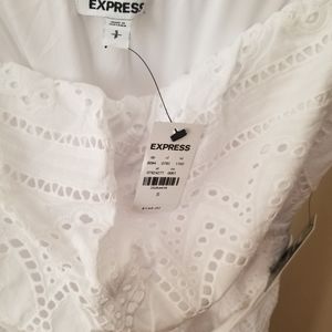 White Eyelet Cropped Jumpsuit